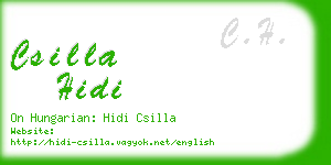 csilla hidi business card